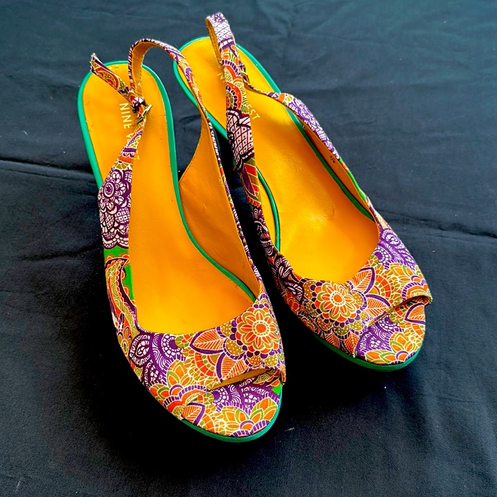 New/Never worn Nine West colorful heels